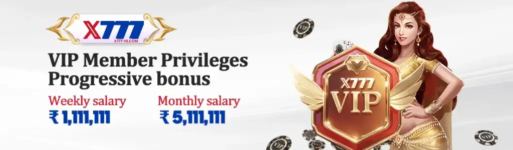 X777 promotional banner.