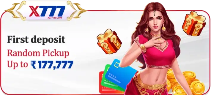 X777 promotional banner.